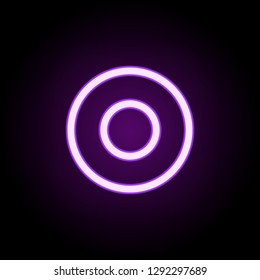 target icon. Elements of web in neon style icons. Simple icon for websites, web design, mobile app, info graphics