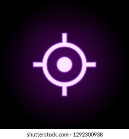 target icon. Elements of web in neon style icons. Simple icon for websites, web design, mobile app, info graphics