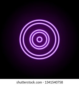 target icon. Elements of Web in neon style icons. Simple icon for websites, web design, mobile app, info graphics