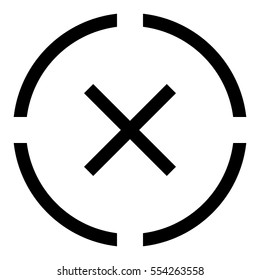 Target icon - Flat design, glyph style icon - Filled black
