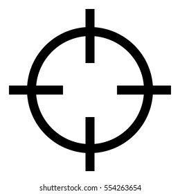 Target icon - Flat design, glyph style icon - Filled black

