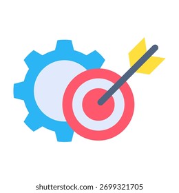 Target Icon Flat Design Vector Illustration