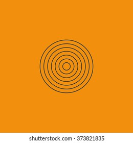 Target icon. Flat illustration.