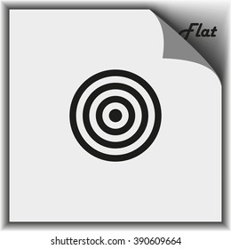 Target icon. Flat illustration.