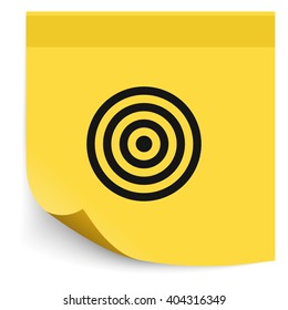 Target icon. Flat illustration. 
