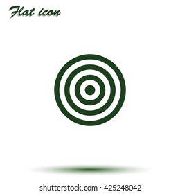 Target icon. Flat illustration.