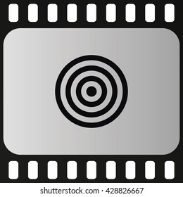 Target icon. Flat illustration.