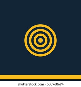 Target icon. Flat illustration.