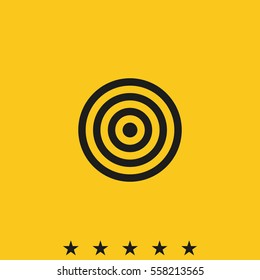 Target icon. Flat illustration.