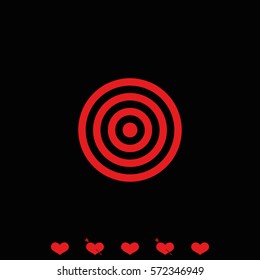 Target icon. Flat illustration.