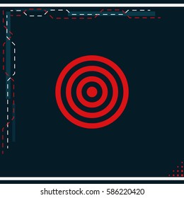 Target icon. Flat illustration.