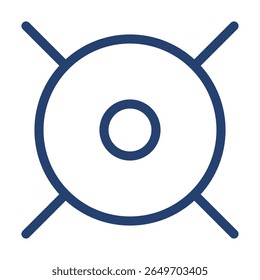 Target icon flat illustration outline logo