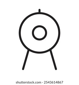 Target icon Flat line illustration
