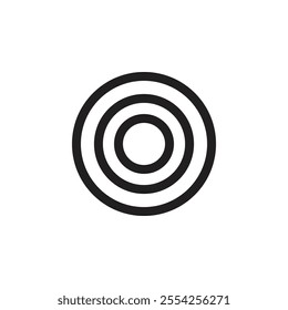 Target icon Flat line illustration