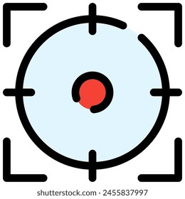 target icon in flat outline style