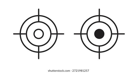 Icono de destino icono plano simple. Versión Liner - Vector de stock.