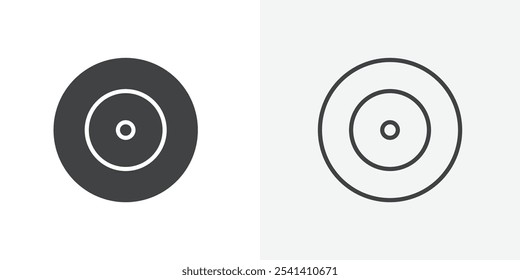 Ícone de destino plano e design de conjunto simples