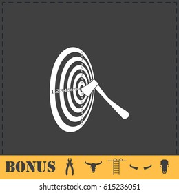 Target icon flat. Simple vector symbol and bonus icon