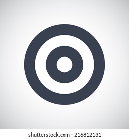 Target icon in flat style