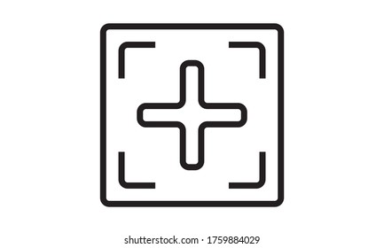 Target icon in flat style aim symbol vector image
