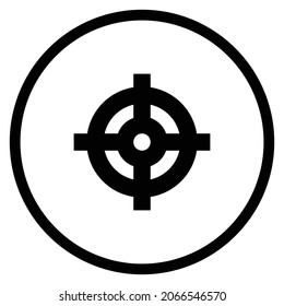 target Icon. Flat style Circle Shape isolated on white background. Vector illustration