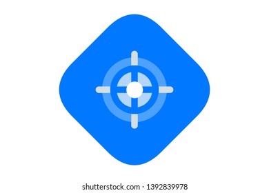 Target icon in flat style isolated on background. Target icon page symbol for your web site design Target icon logo, app, UI.