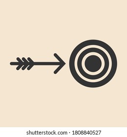 Target icon in flat style, isolated elements. Aim in progress concept. Vector illustration, eps 10