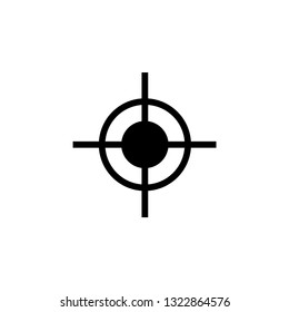 Target Icon In Flat Style Vector For Apps, UI, Websites. Black Icon Vector Illustration.