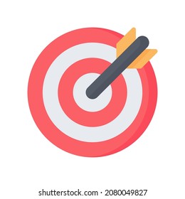 Target Icon, Flat style icon vector illustration, Suitable for website, mobile app, print, presentation, infographic and any other project.