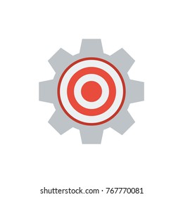 Target icon flat symbol. Isolated vector illustration of targeting sign Target icon concept for your web site mobile app logo UI design.