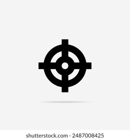 Target icon flat. Vector Target symbol