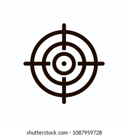 Target icon, target focus arrow. Vector illustration.