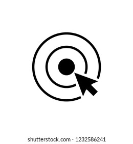 TARGET ICON. FOCUS SIGN & SYMBOL VECTOR ILLUSTRATION
