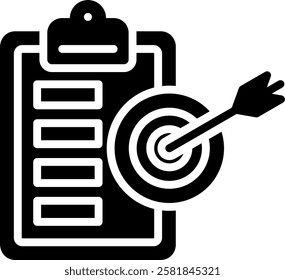 Target Icon Glyph Vector Illustration