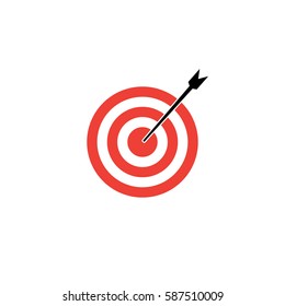Target icon, target goal, target arrow vector illustration on white background