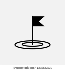 Target Icon. Goal, Focus or Aim Illustration As A Simple Vector Sign & Trendy Symbol for Design Websites, Presentation or Mobile Application.