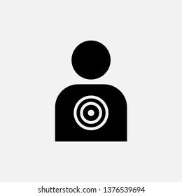 Target Icon. Goal, Focus or Aim Illustration As A Simple Vector Sign & Trendy Symbol for Design Websites, Presentation or Mobile Application.