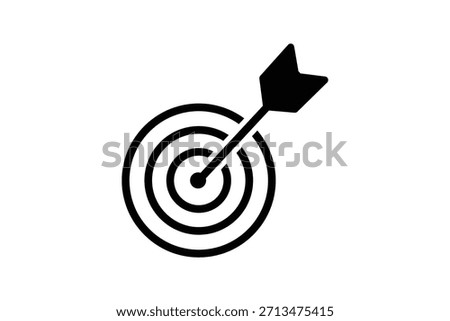 Target icon. Goal icon set. Isolated aim vector set. Line target icon. Dart line sign. Aim sign. vector