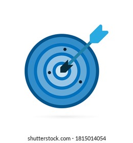 Target icon. Goal sign and symbol on white background. Vector illustration.