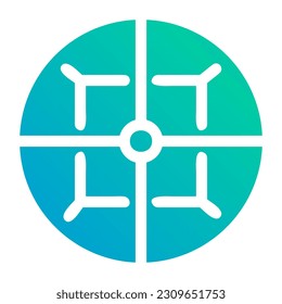 Ziel-Symbol Farbverlauf grüne Farbe Militär-Vektorarelement und Symbol perfekt.