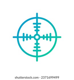 Target icon gradient green blue colour military vector army element and symbol perfect.