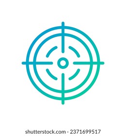 Ziel-Symbol Farbverlauf grüne blaue Farbe Militär-Vektorarmee Element und Symbol perfekt.