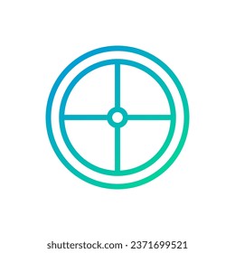 Target icon gradient green blue colour military vector army element and symbol perfect.