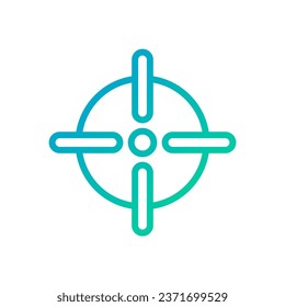 Ziel-Symbol Farbverlauf grüne blaue Farbe Militär-Vektorarmee Element und Symbol perfekt.