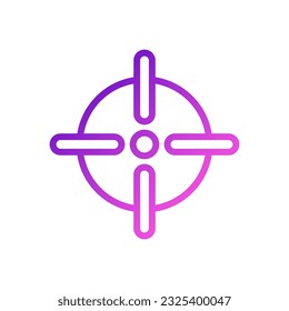 Target icon gradient purple pink colour military vector army element and symbol perfect.