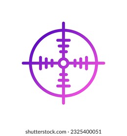 Target icon gradient purple pink colour military vector army element and symbol perfect.