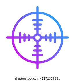 target icon gradient purple style military illustration vector army element and symbol perfect. Icon sign from modern collection for web.