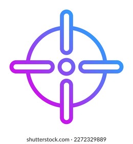 target icon gradient purple style military illustration vector army element and symbol perfect. Icon sign from modern collection for web.