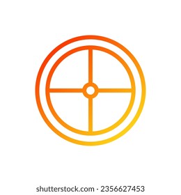 Target icon gradient red yellow colour military vector army element and symbol perfect.