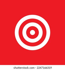 Target icon, graphic resource template, vector illustration.